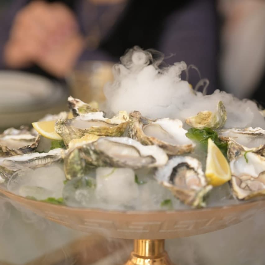Oysters on Dry Ice